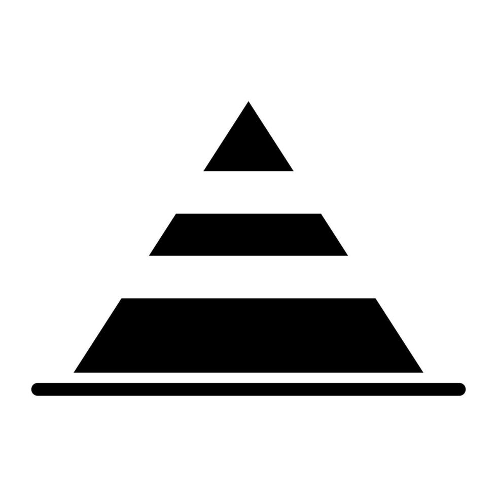 ícone de glifo de pirâmide vetor