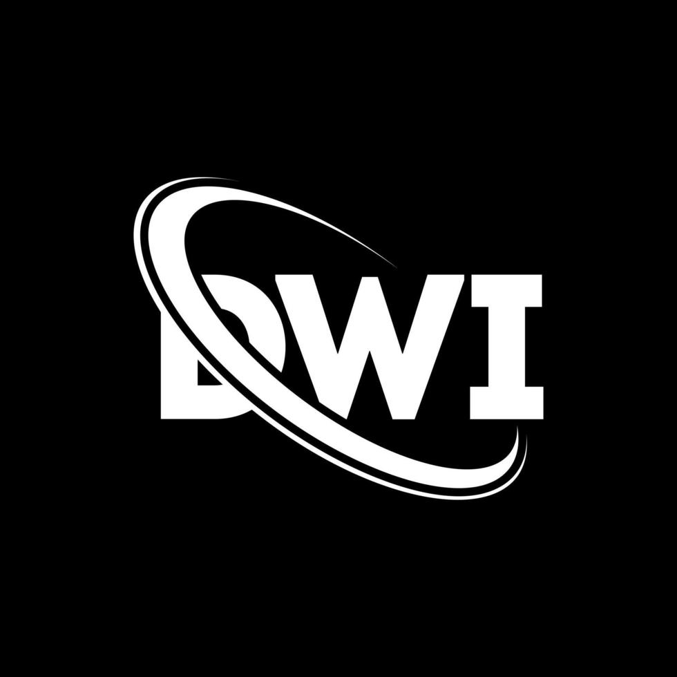 logotipo dwi. letra dwi. design de logotipo de letra dwi. iniciais dwi logotipo ligado com círculo e logotipo monograma em maiúsculas. tipografia dwi para marca de tecnologia, negócios e imóveis. vetor