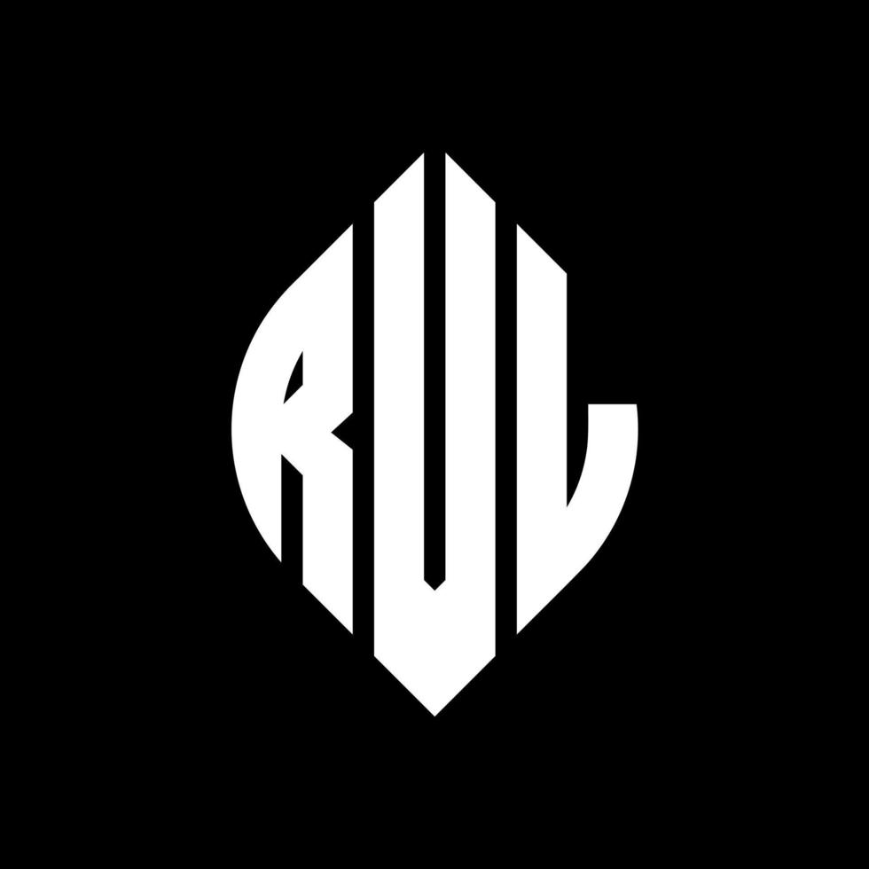 design de logotipo de carta de círculo rvl com forma de círculo e elipse. letras de elipse rvl com estilo tipográfico. as três iniciais formam um logotipo circular. rvl círculo emblema abstrato monograma carta marca vetor. vetor