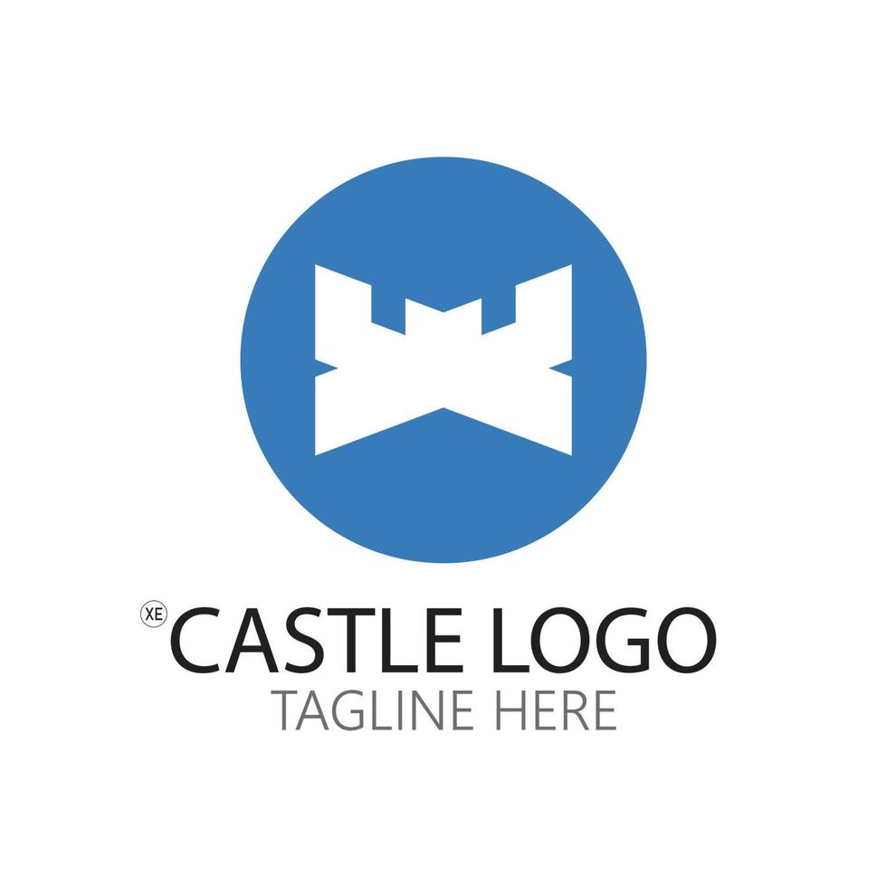 modelo de design de ilustração vetorial símbolo de logotipo de castelo vetor