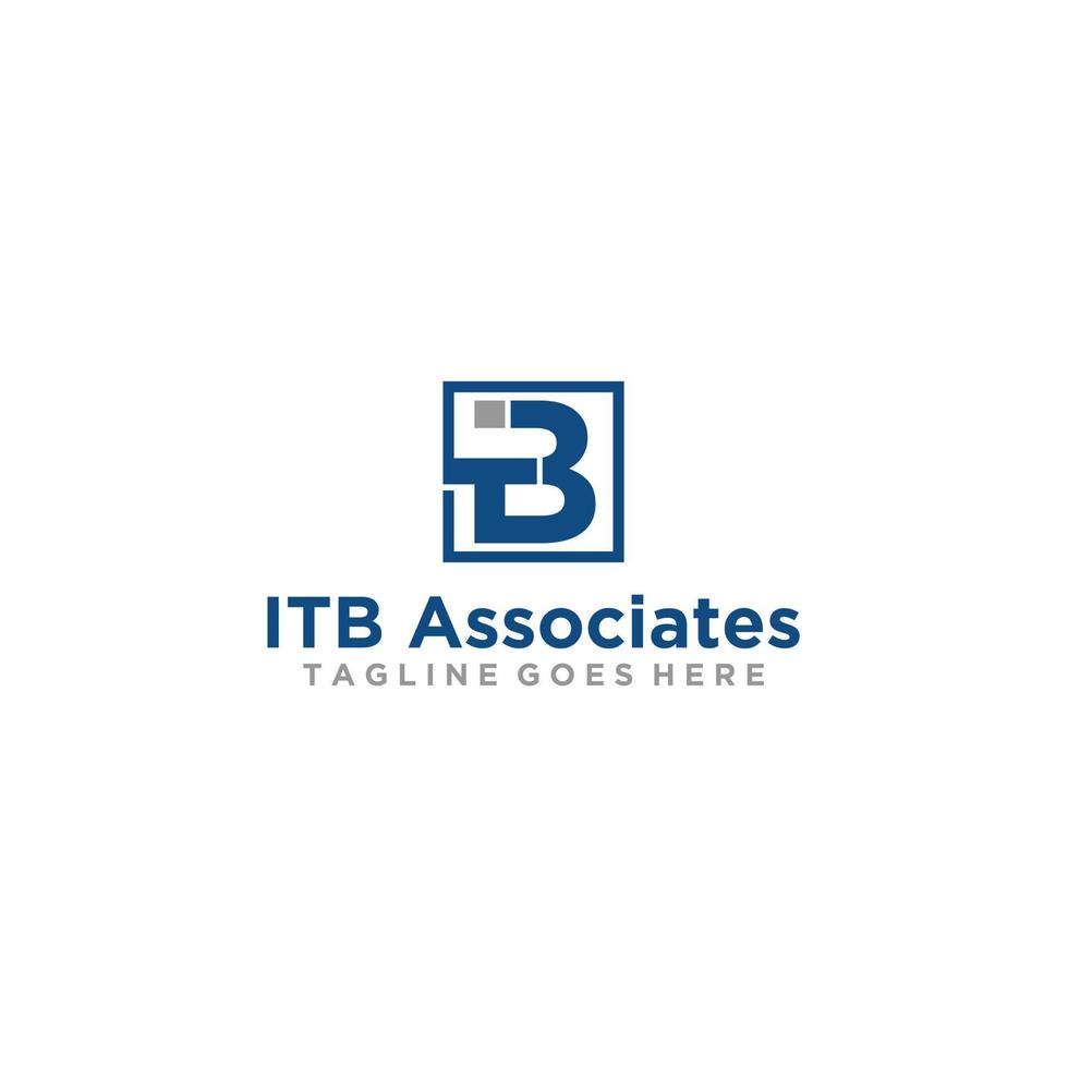 design de logotipo de letra itb para sua empresa vetor