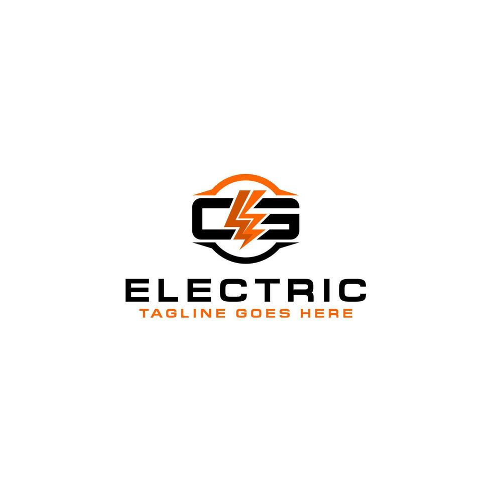 ceg inicial com e flash electric logo empresa de energia vetor
