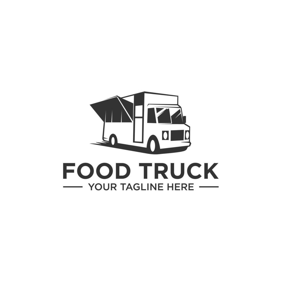 design de logotipo de caminhão de comida vetor