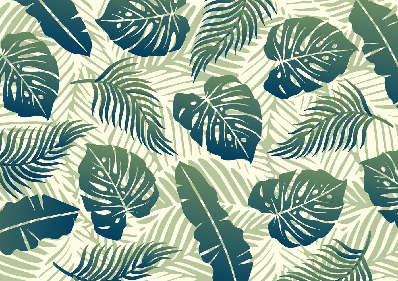 design de padrão de fundo de folha tropical vetor