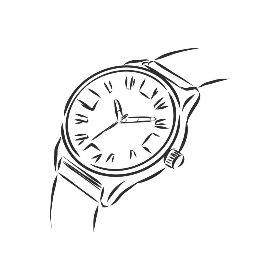 desenho vetorial de relógio de pulso vetor