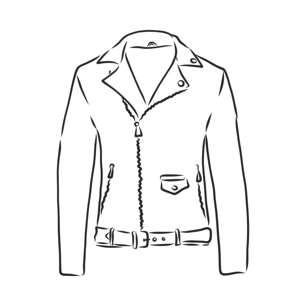 desenho vetorial de jaqueta de couro vetor