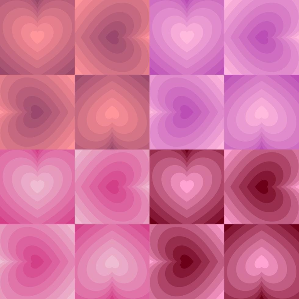 padrão de coração em cores doces se misturam em um fundo de imagem vetorial de estilo perfeito vetor