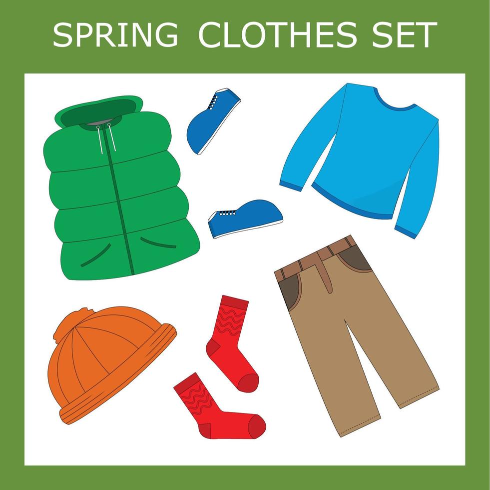 roupas sazonais infantis. temporada de roupas para a primavera