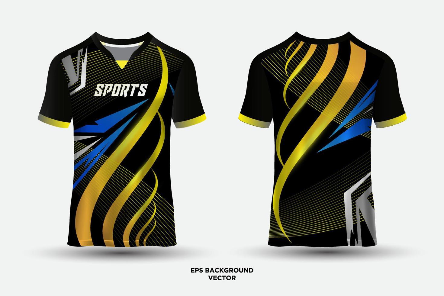 incrível design jersey t shirt esportes adequados para corridas, futebol, e esportes. vetor