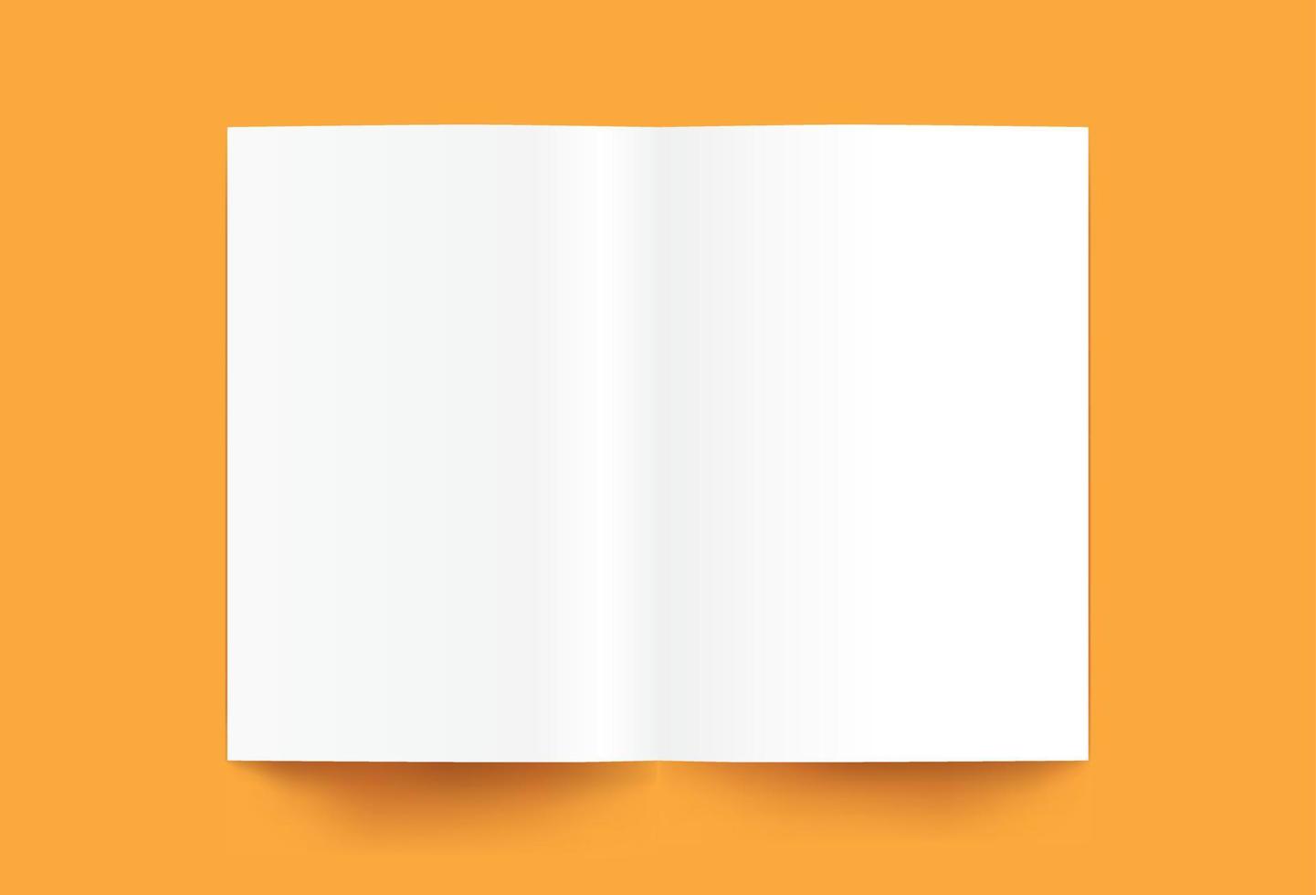 modelo de maquete em branco de capa de revista de livro realista folheto de apresentação caderno ilustração de documento de escritório de negócios vetor