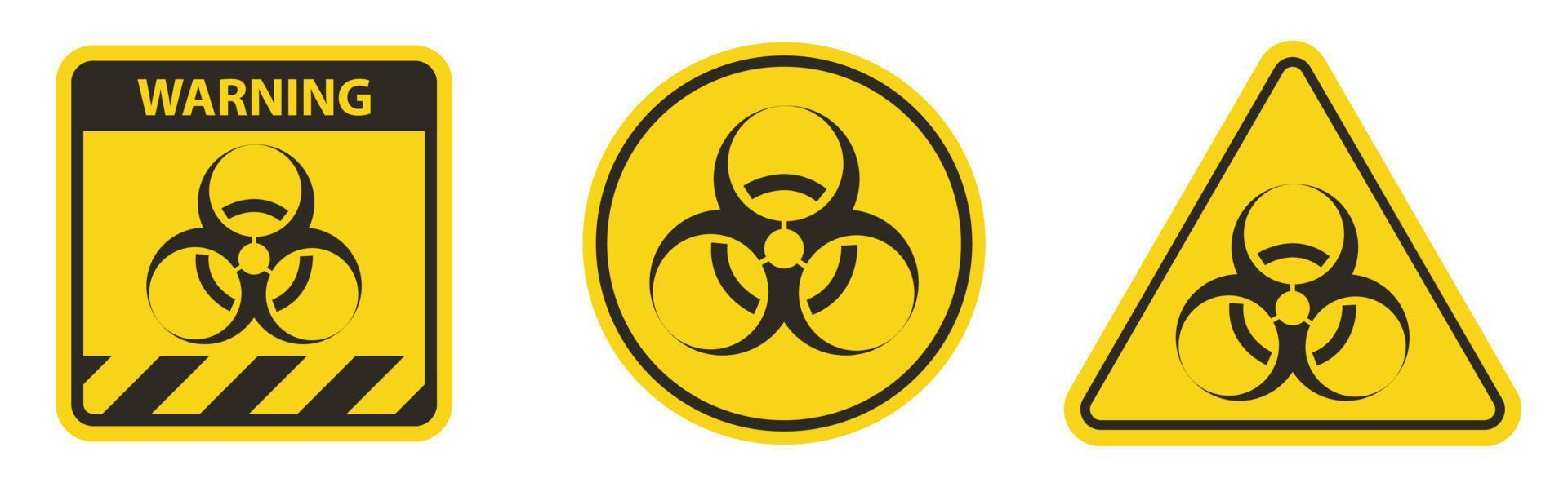 ícone preto de perigo biológico sobre fundo branco vetor