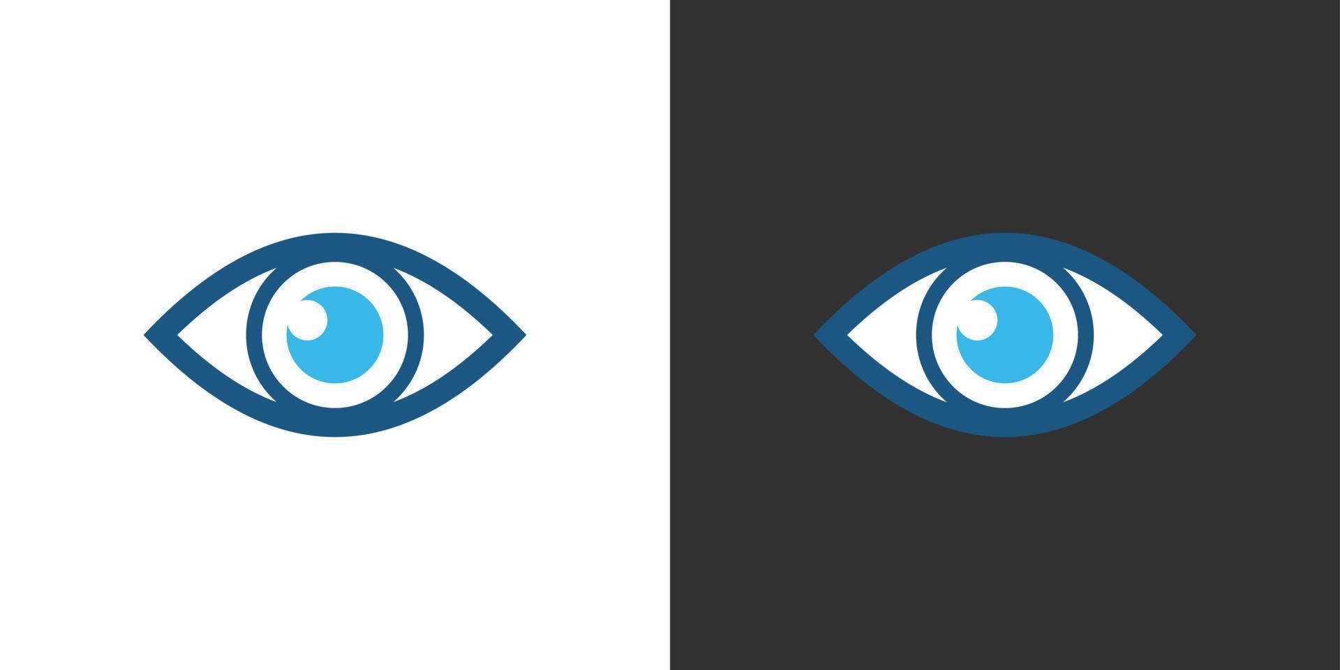 design de logotipo vetorial da visão da saúde ocular. vetor