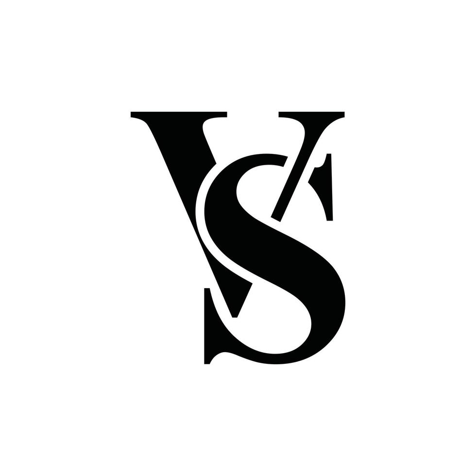 vetor de design de logotipo de letra inicial vs ou sv