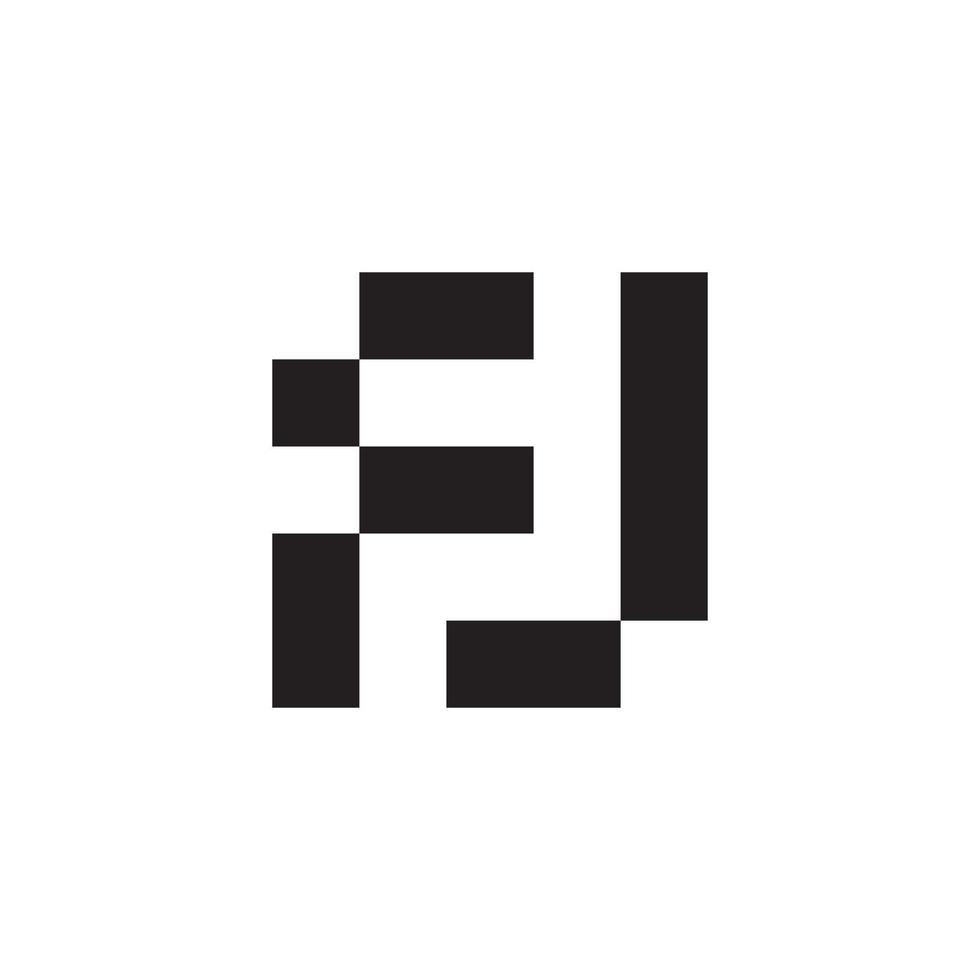 vetor de design de logotipo de letra inicial fl ou lf