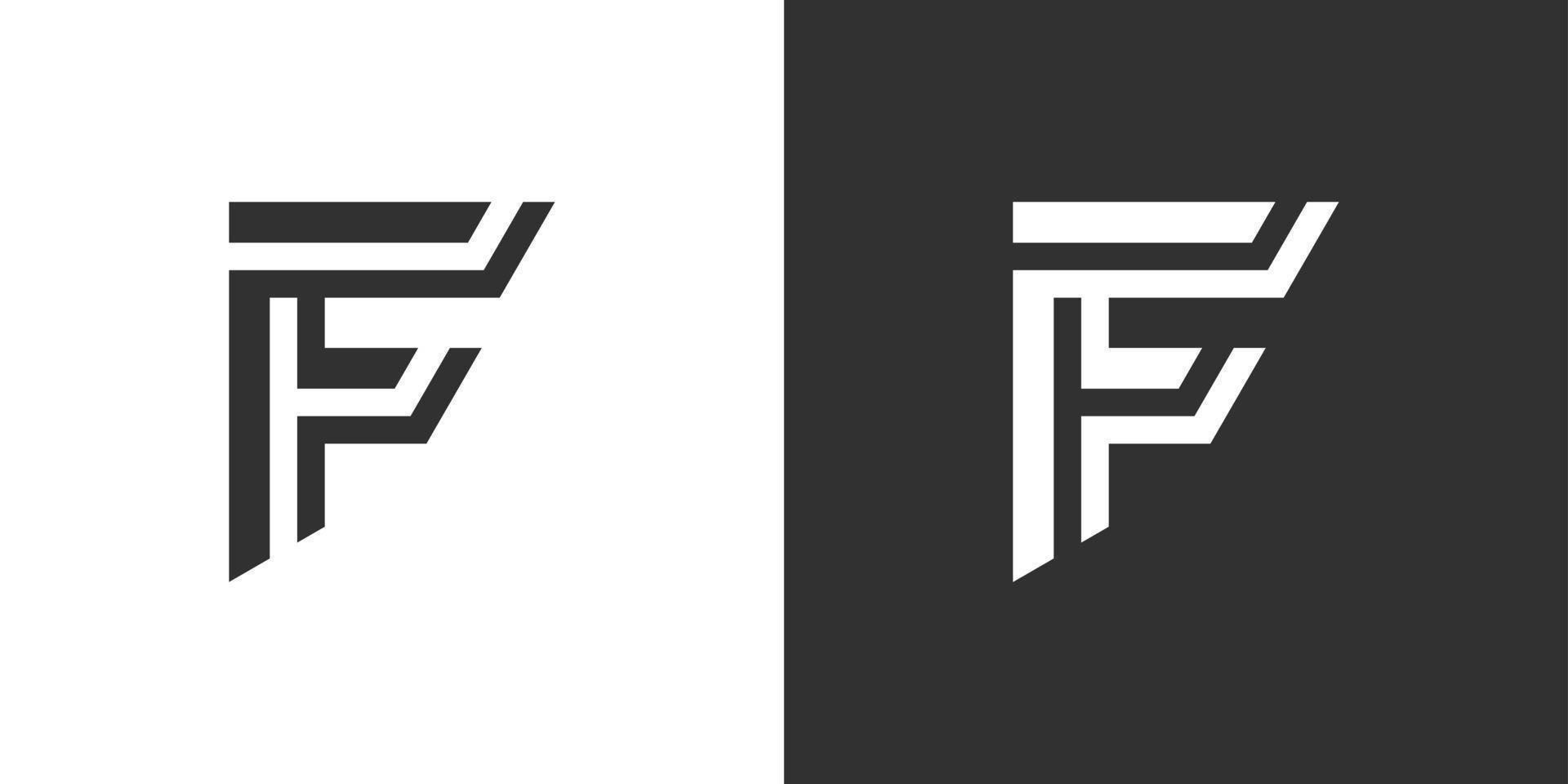 f vetor de modelo de design de logotipo de letra inicial.