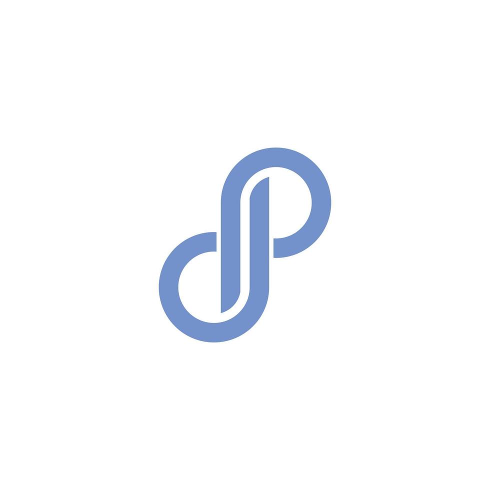 vetor de modelo de design de logotipo de carta dp ou pd