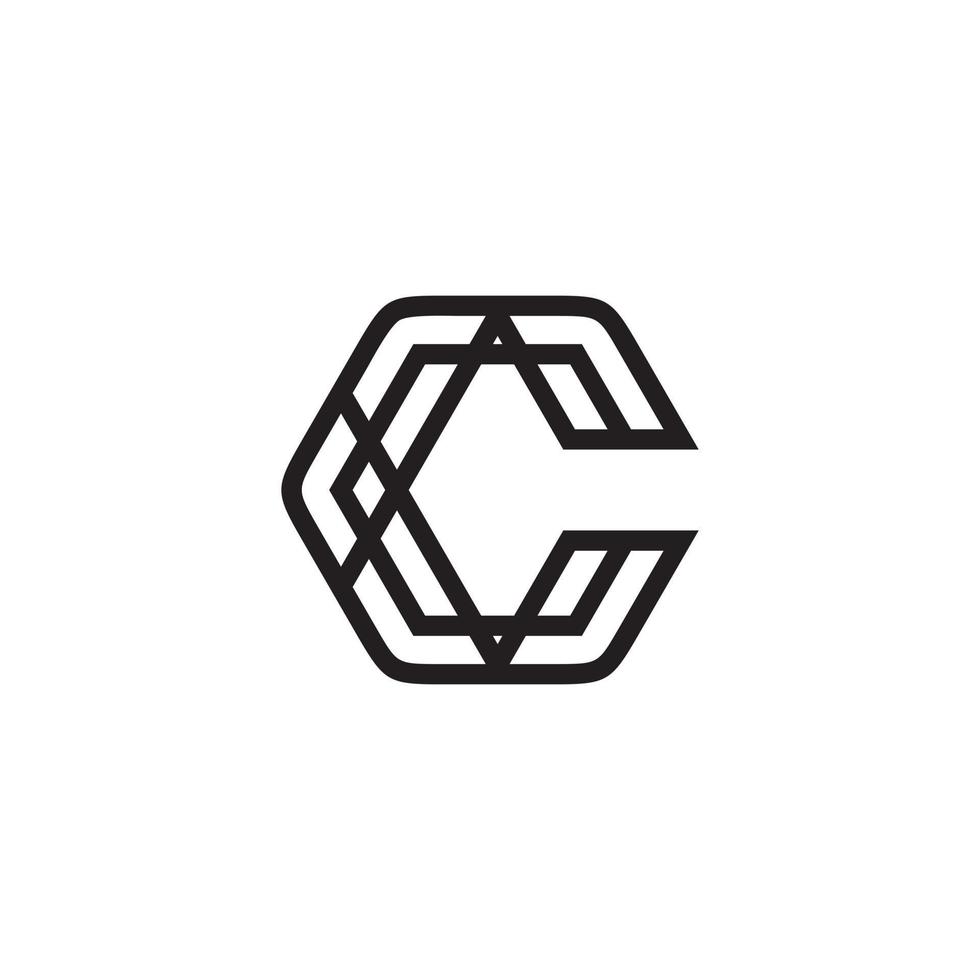 letra inicial c conceito de design de logotipo de vetor. vetor