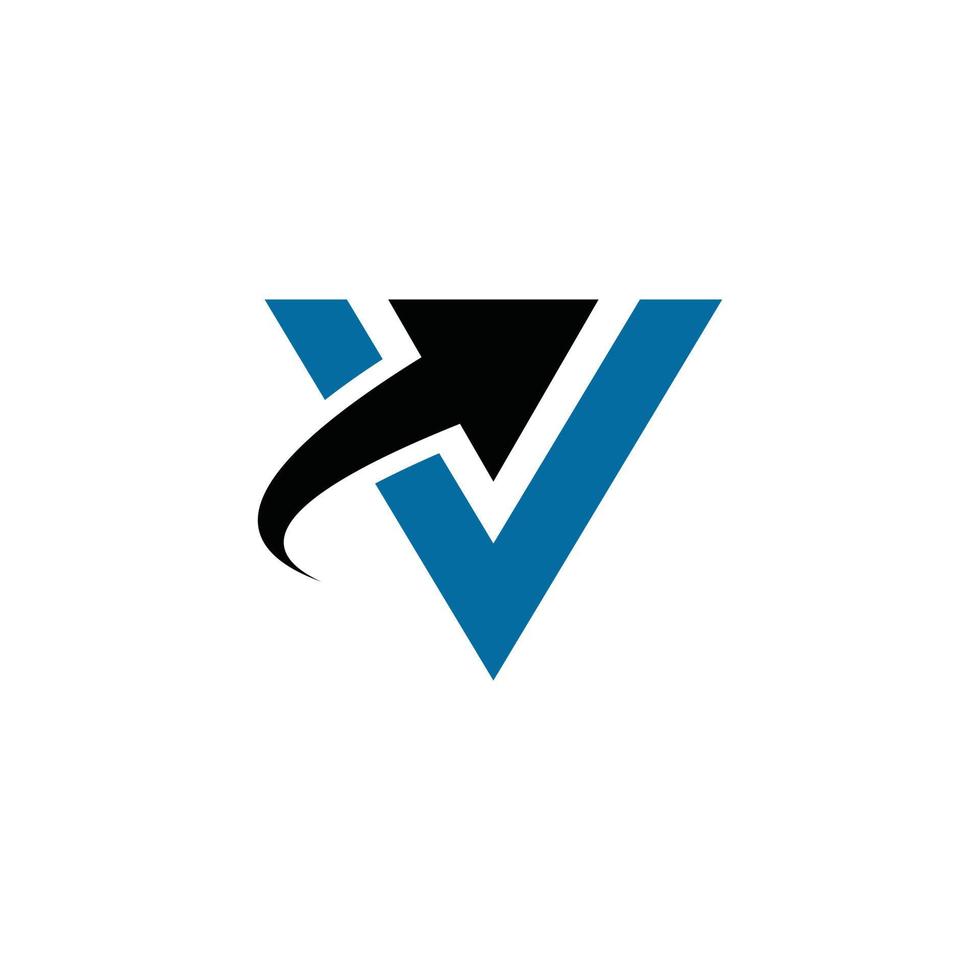 vetor de modelo de design de logotipo letra v ou vv
