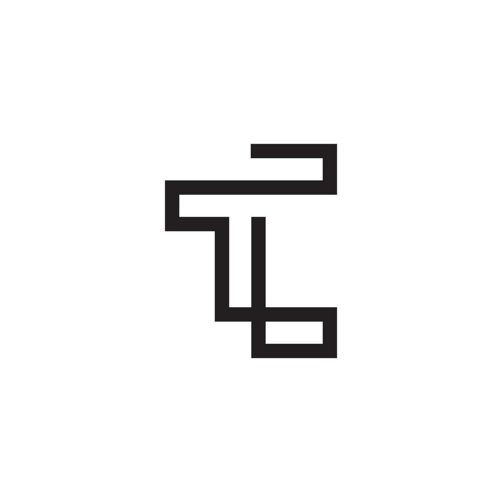 vetor de modelo de design de logotipo de letra inicial t.