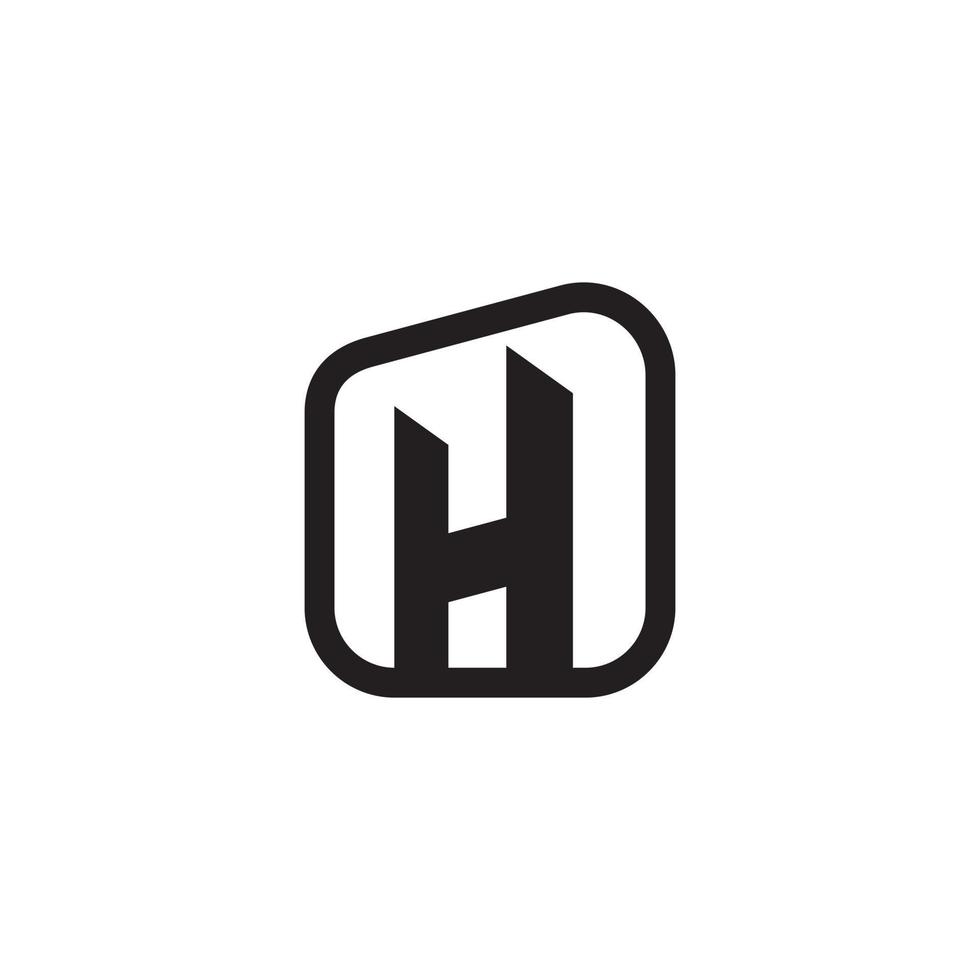 letra inicial h conceito de design de logotipo de vetor. vetor