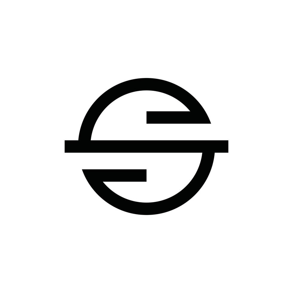 vetor de design de logotipo de letra inicial ss ou s