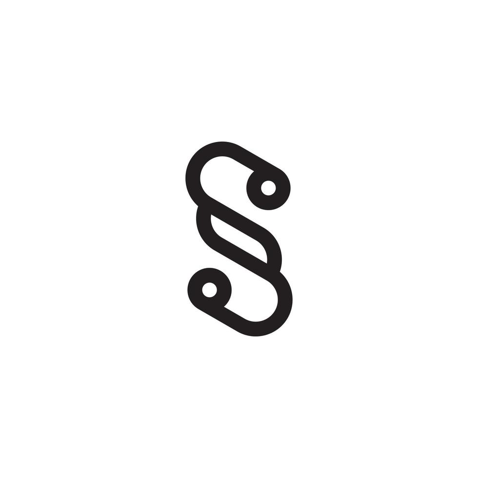 s ou ss vetor de design de logotipo de letra inicial.