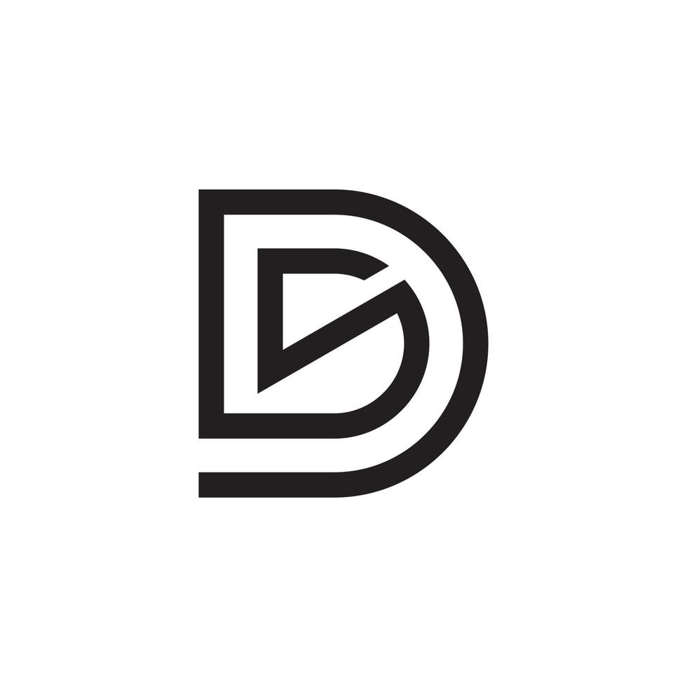 conceito de design de logotipo de letra inicial sd ou ds vetor