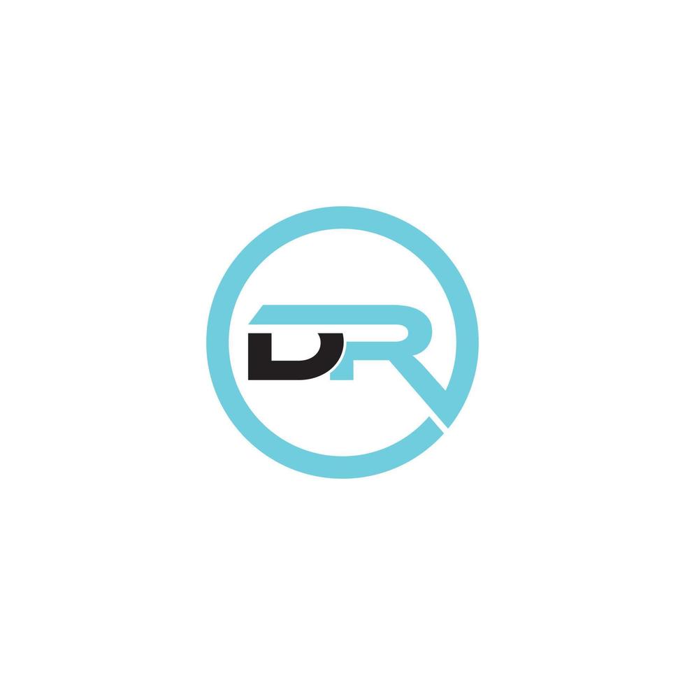 dr ou rd conceito de design de logotipo de letra inicial vetor