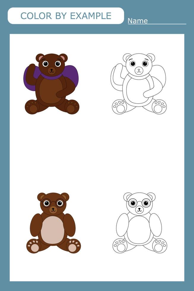 livro para colorir com uma página de bear.coloring para jogos kids
