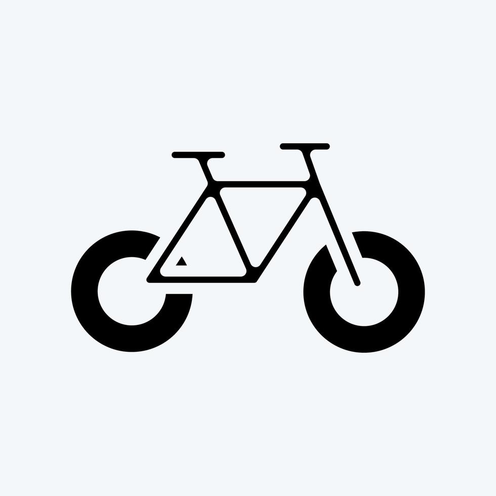 ciclismo de ícone. apropriado para o símbolo de educação. estilo de glifo. design simples editável. vetor de modelo de design. ilustração simples