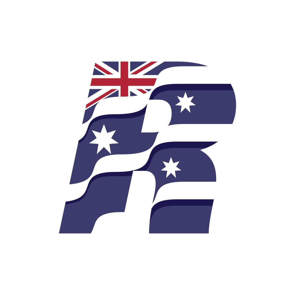 bandeira do alfabeto australiano r vetor