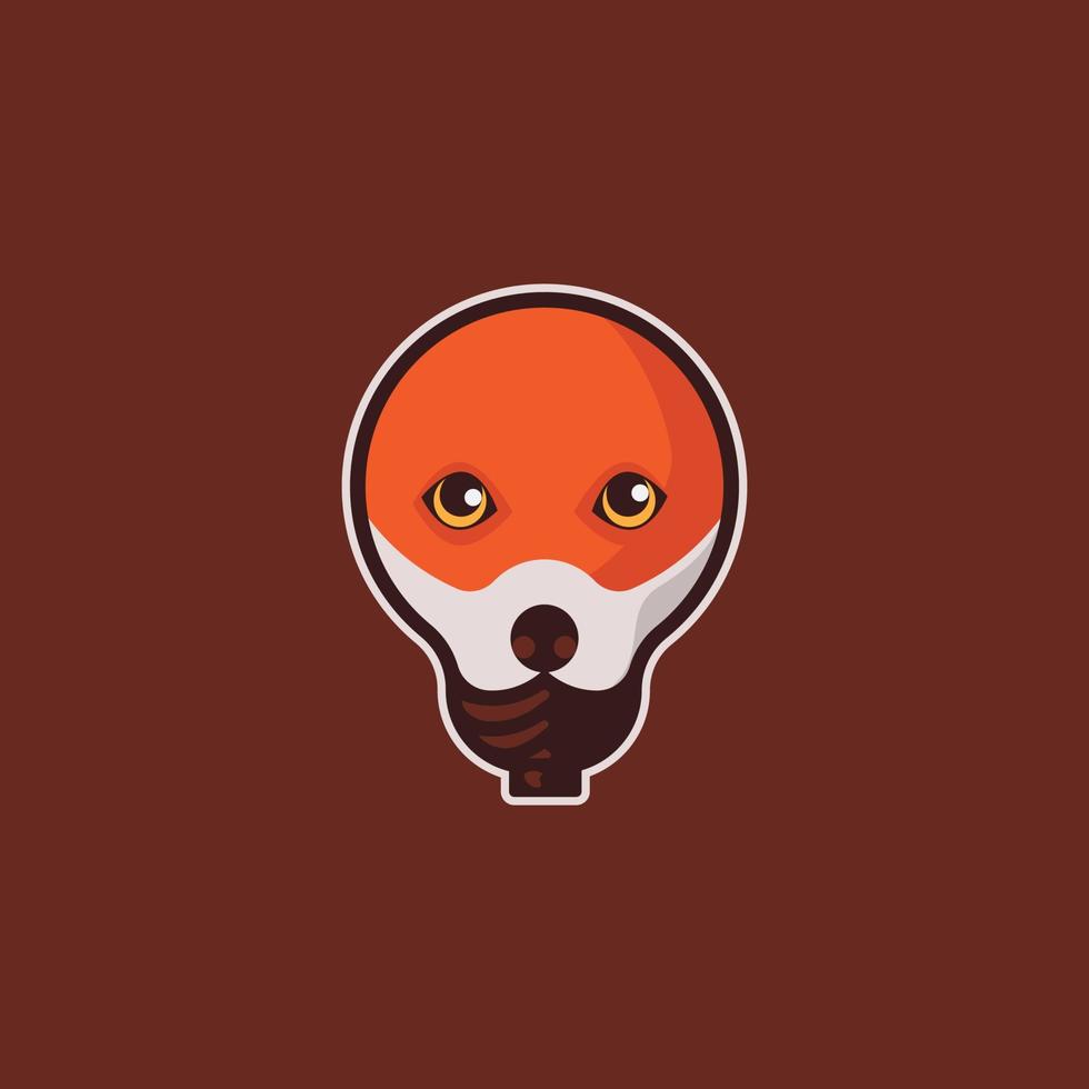 logotipo inteligente da raposa vetor