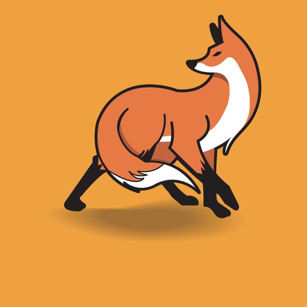 design do logotipo da raposa vetor