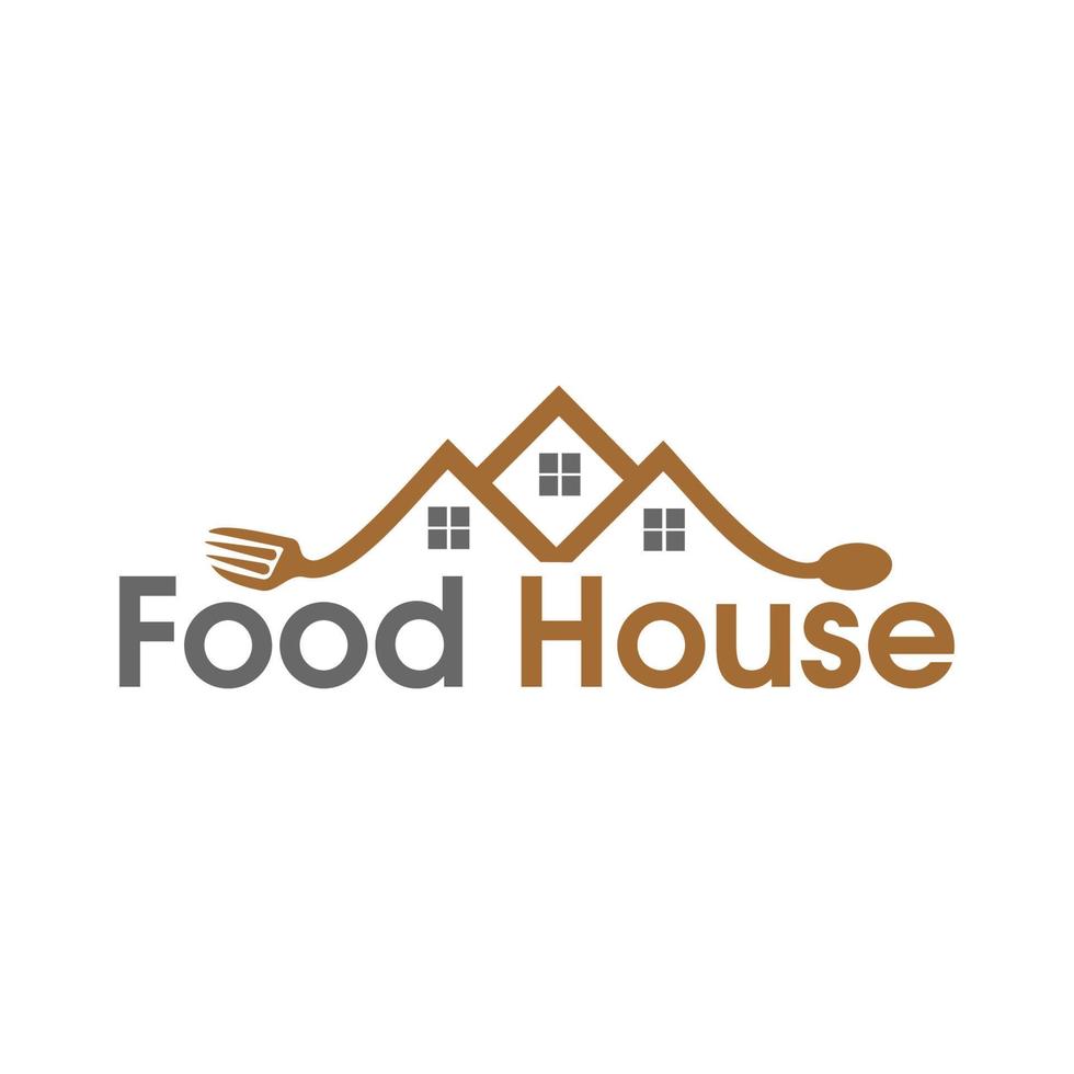 modelo de ícone de símbolo de logotipo de casa de comida vetor de estoque casa de comida para design de logotipo