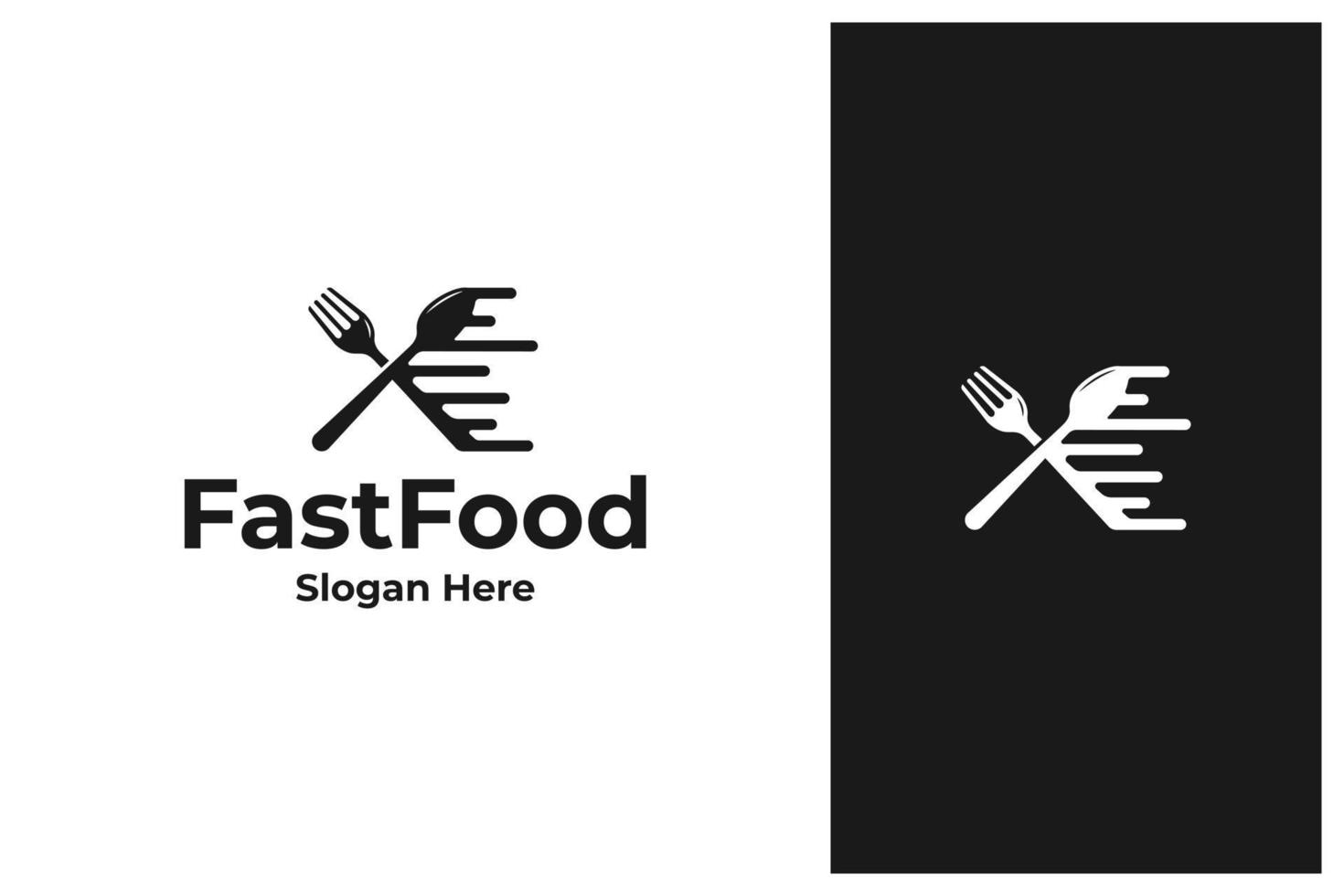 design de logotipo de entrega de fast food vetor