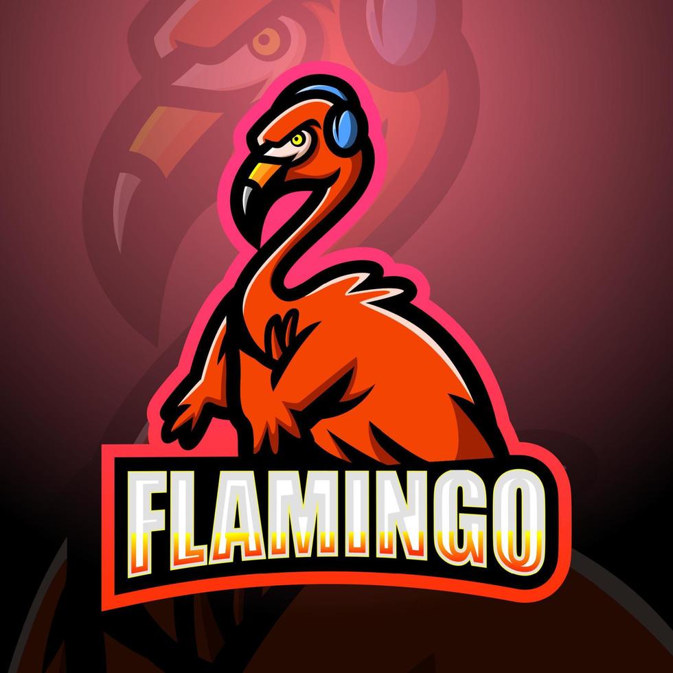 design de mascote flamingo vetor