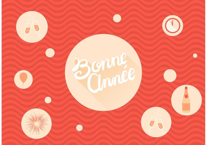 Bon annee bubbly free vector