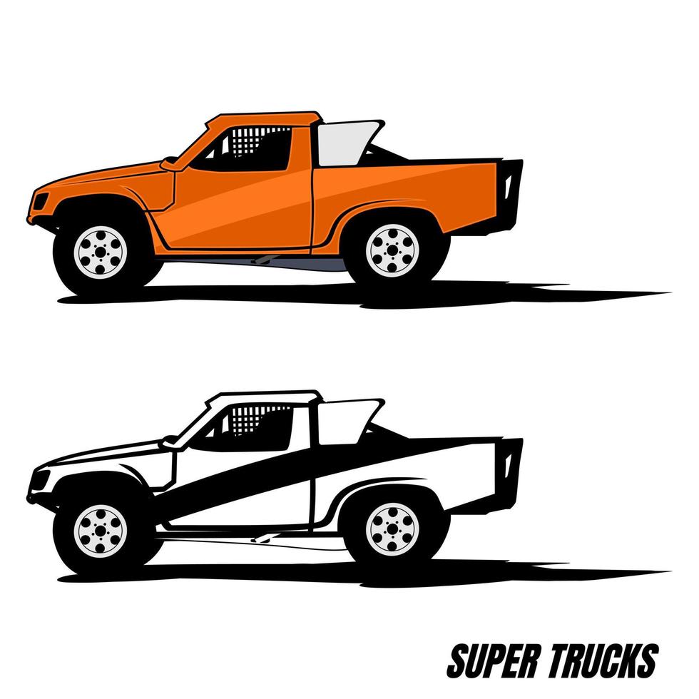 vetor de ícone de design de logotipo de super caminhões