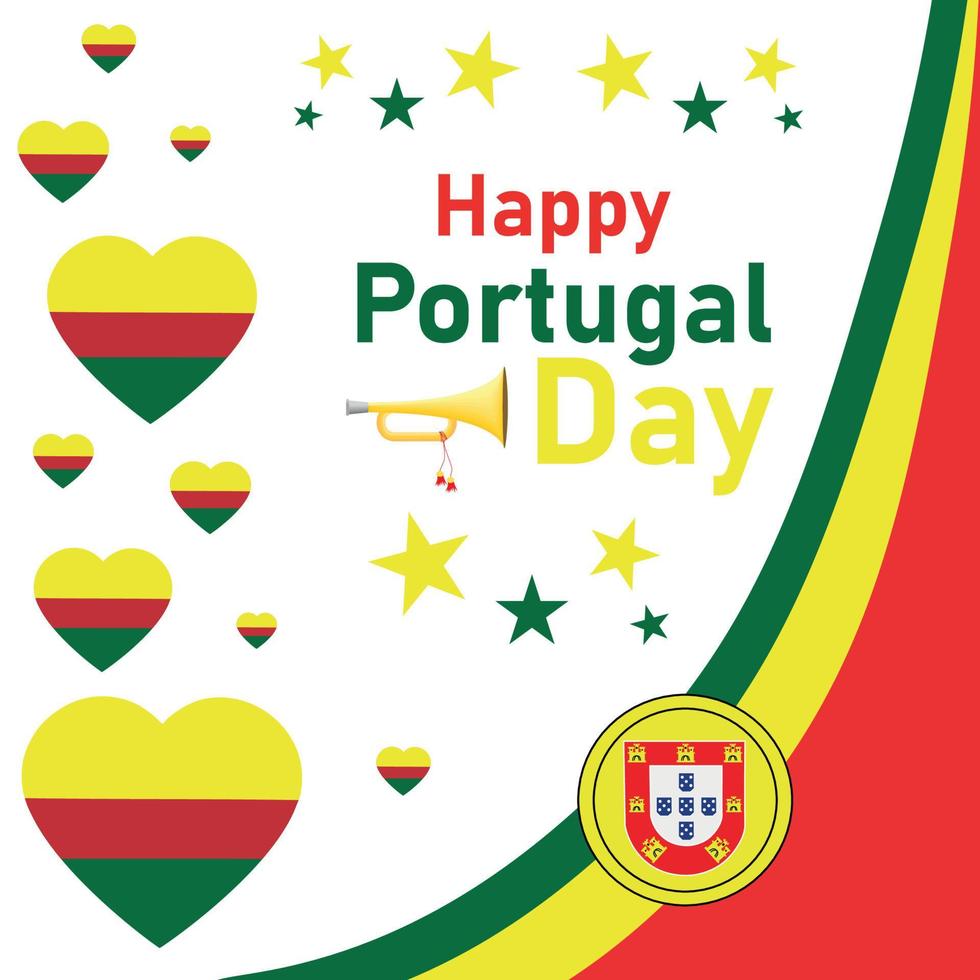 feliz dia de portugal design vetor