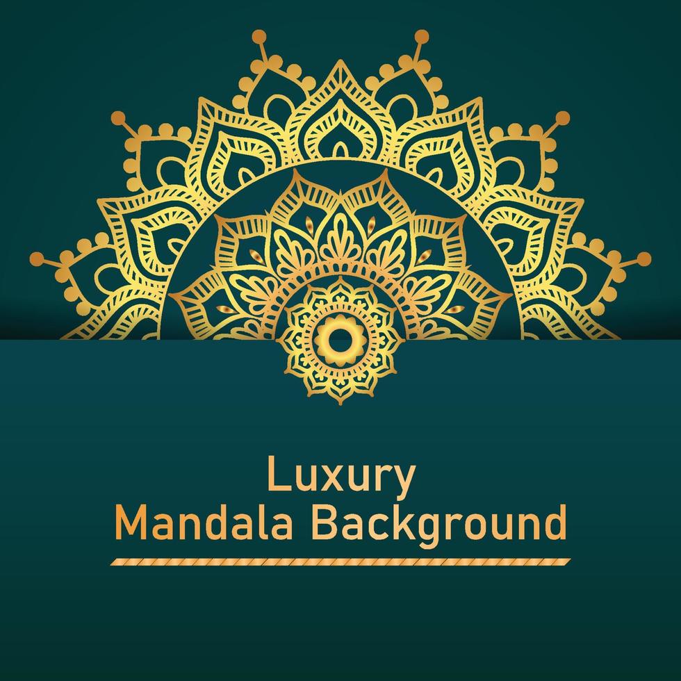 mandala ornamental de luxo criativa de padrão de círculo, mandala de flores com cor gradiente com design de fundo exclusivo em vetor de cor dourada