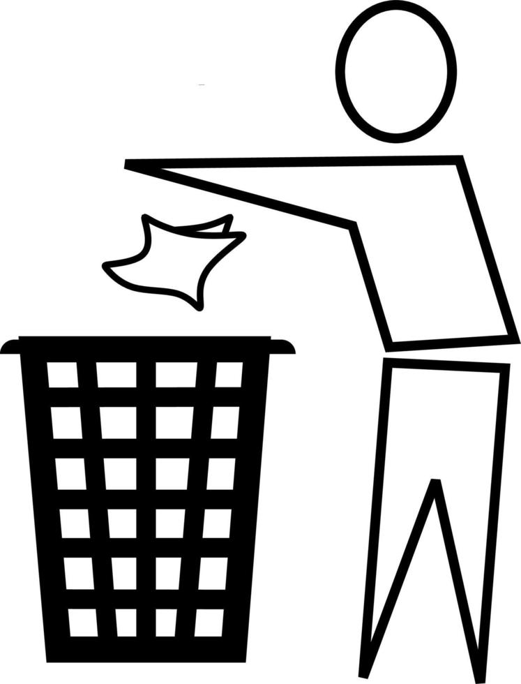 ilustração vetorial, por favor, não jogue lixo vetor