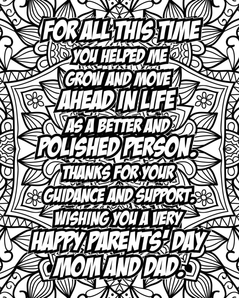 citações do dia dos pais para colorir design de página. design de páginas para colorir inspiradoras. vetor