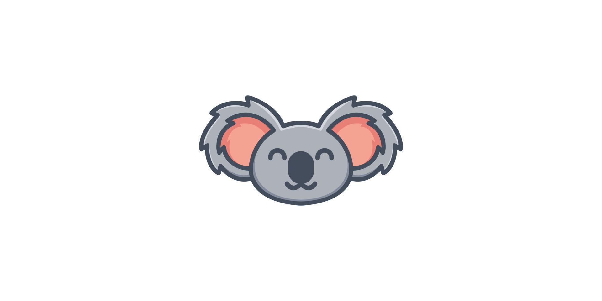 desenhos de vetores de logotipo de mascote de cabeça de urso fofo