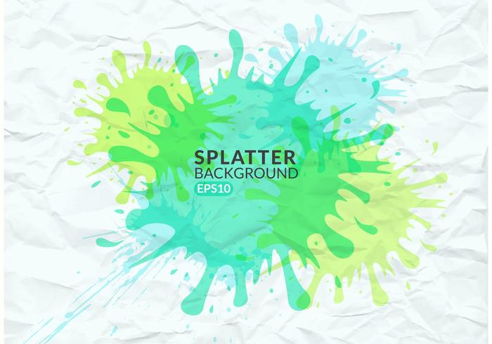 Splatter colorido de vetor livre em papel enrugado