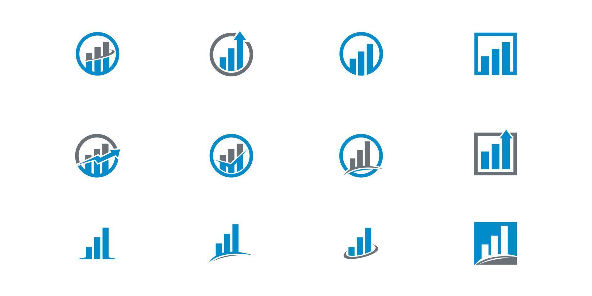 conjunto de design de ícone de vetor de modelo de logotipo de finanças de negócios