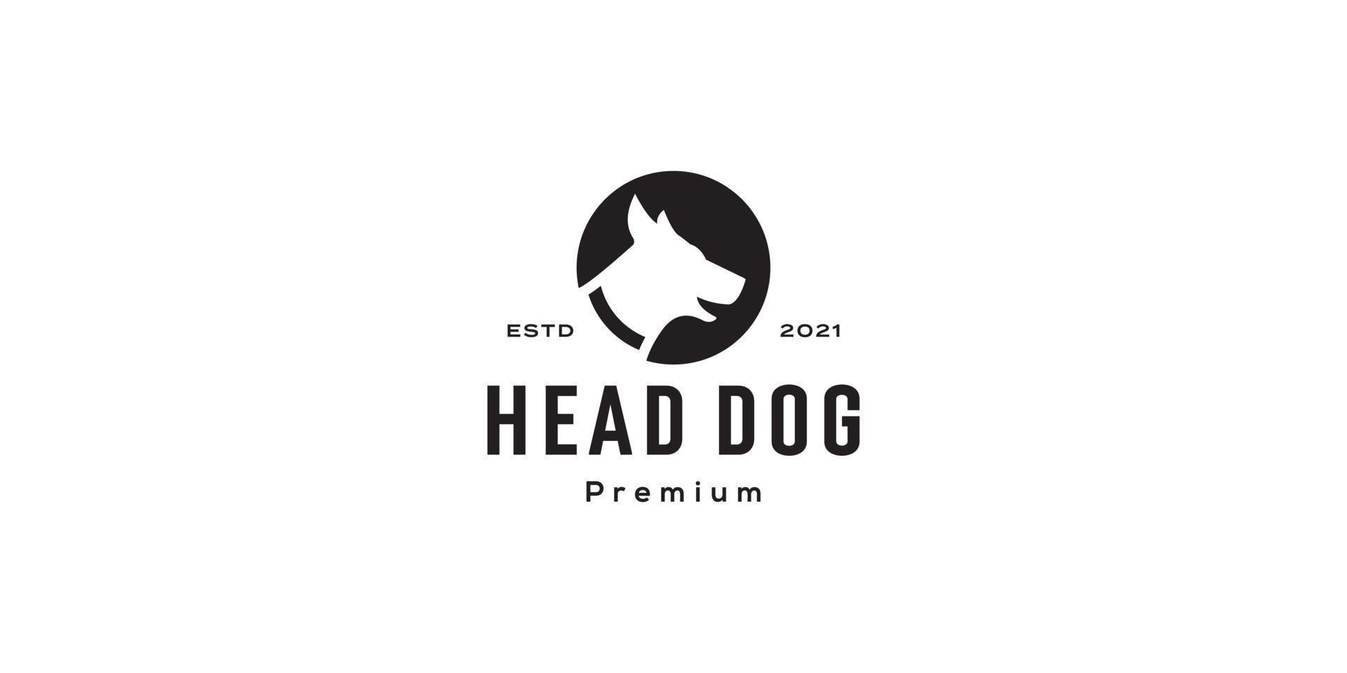 vetor de logotipo de cabeça de cachorro