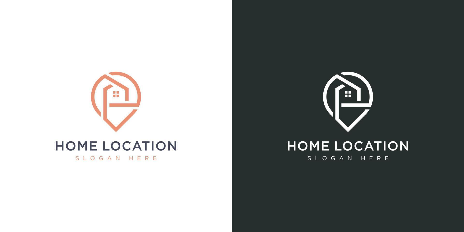 modelos de logotipo de localização residencial vetor