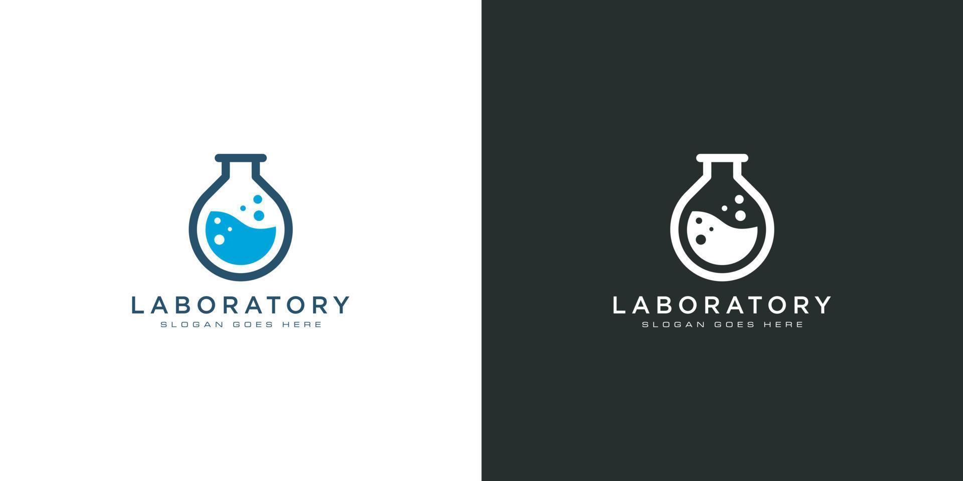 logotipo da ciência do laboratório vetor