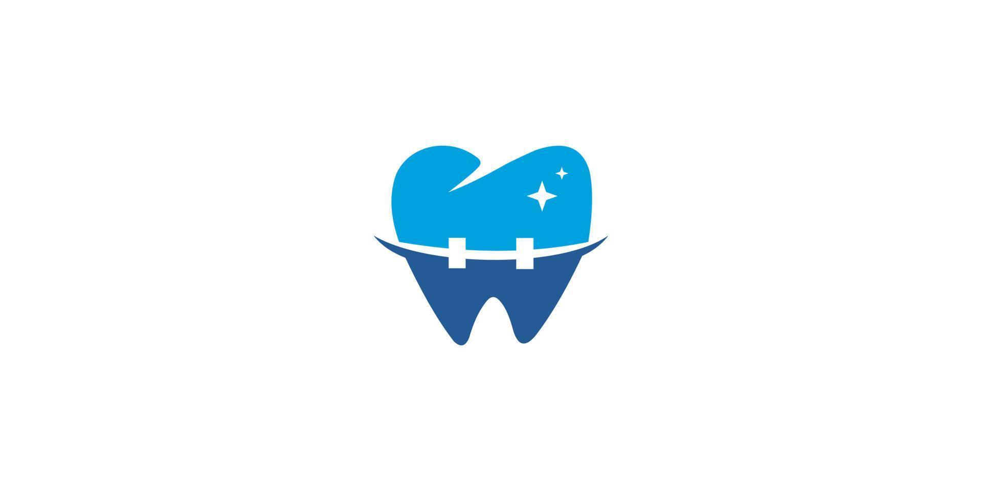 logotipo odontológico com vetor de modelo de sorriso