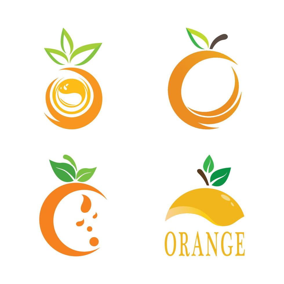 design de logotipo laranja vetor